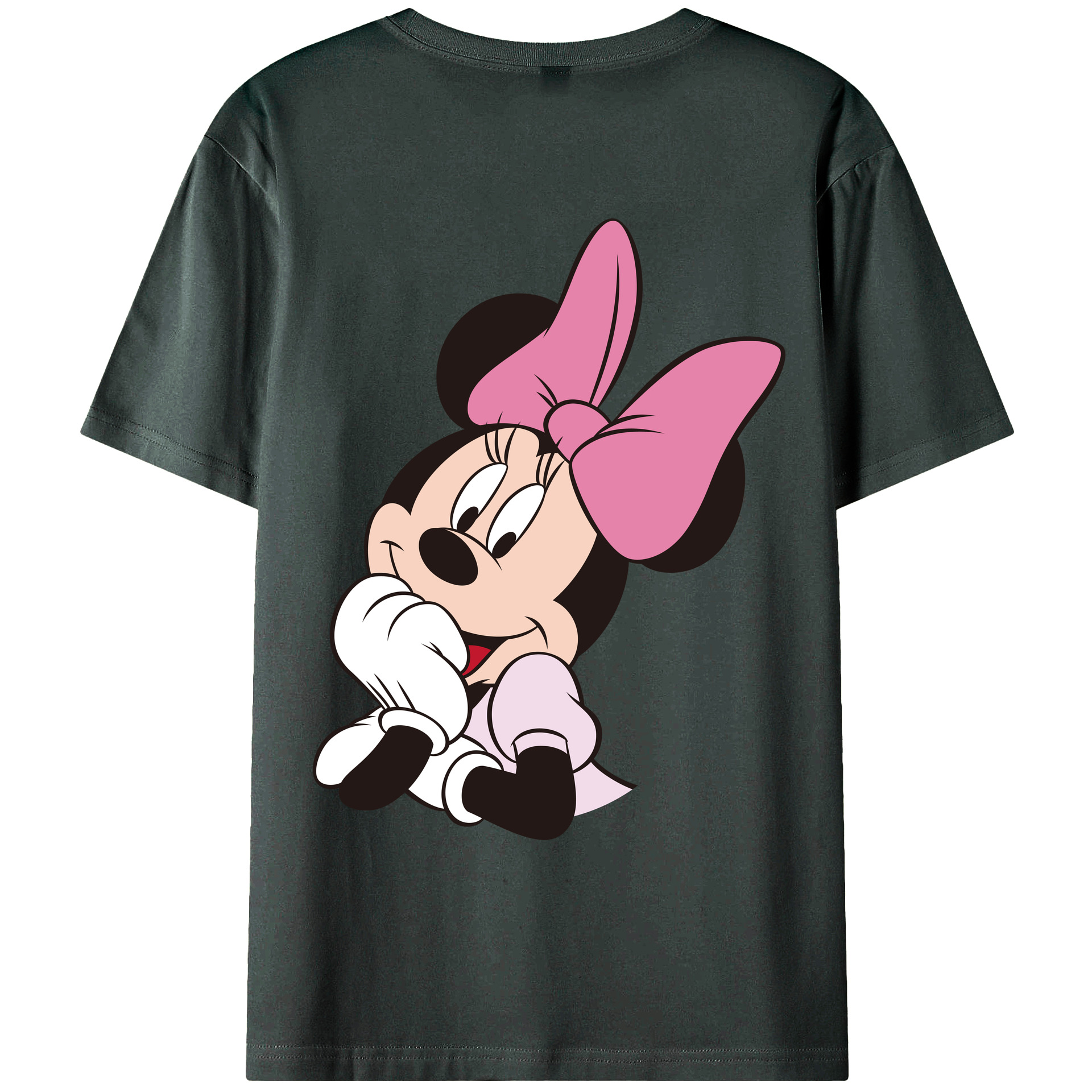 ミッキーマウス Mickey Mouse 綿100％ メンズ半袖Tシャツ（バックプリント） 通気性